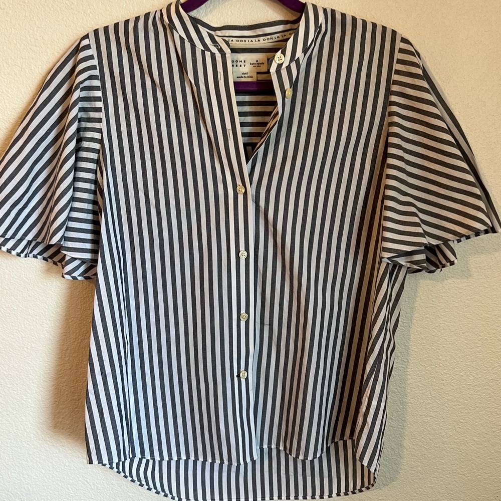 Kate Spade Broom Street Button Down Striped Shirt